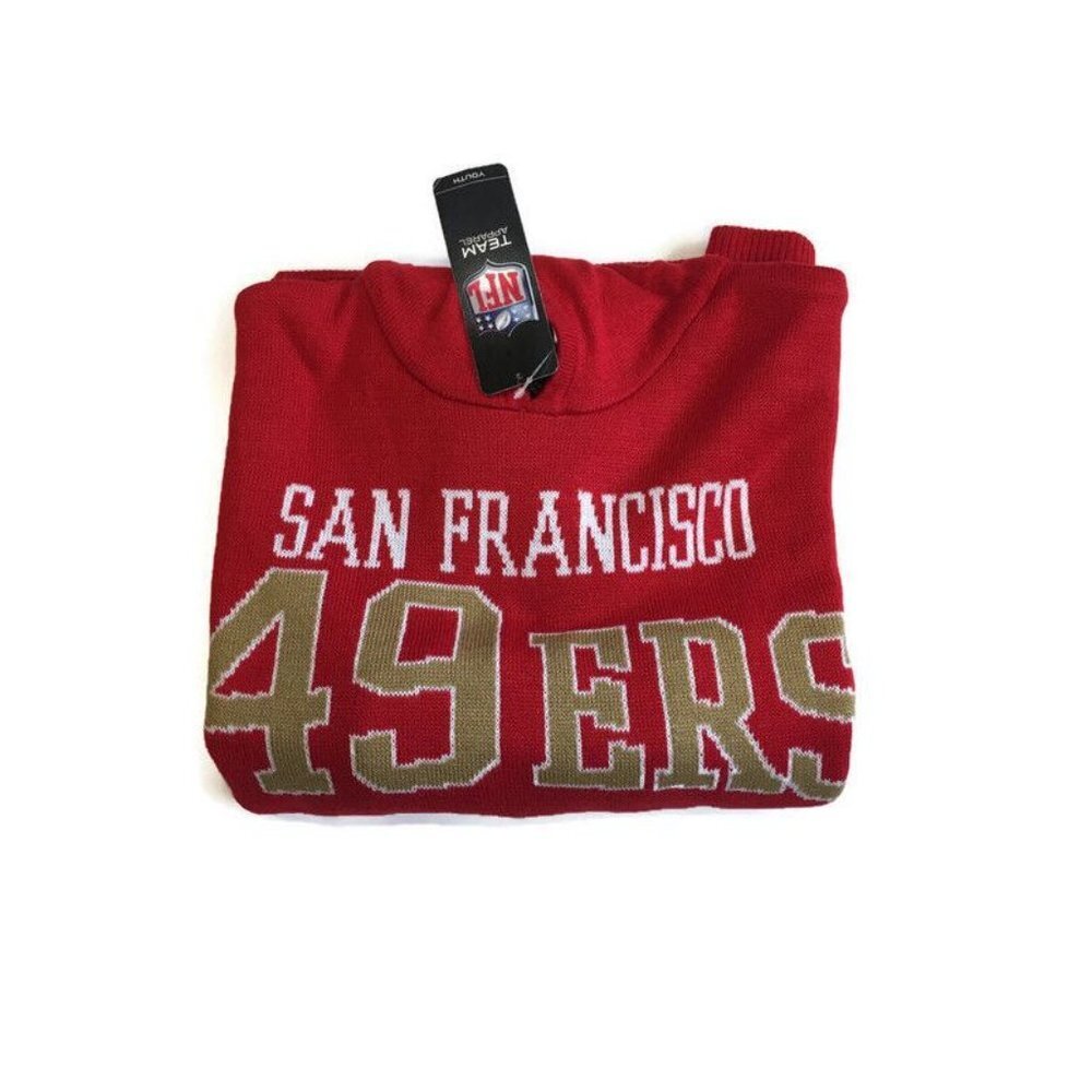 San Francisco 49ers Youth Boys L 14/16 Long Sleeve Hooded Sweatshirt Sweater - Picture 5 of 5